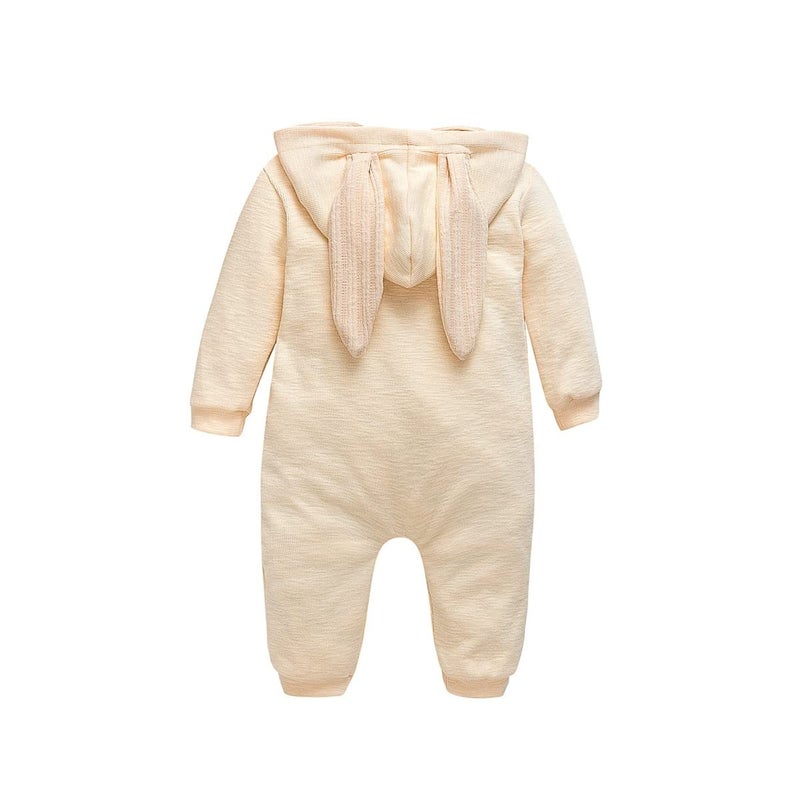 Simplee kids Animal Bunny Baby Easter Clothes Long Ear Rabbit Hoodie Romper with Zipper - Image 3